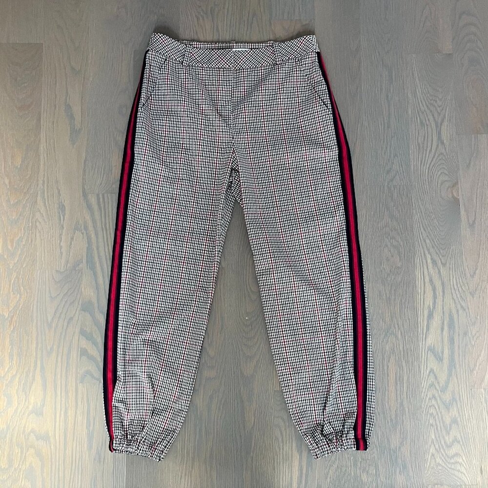 Trina Turk Womens Arquette Plaid Jogger Pants